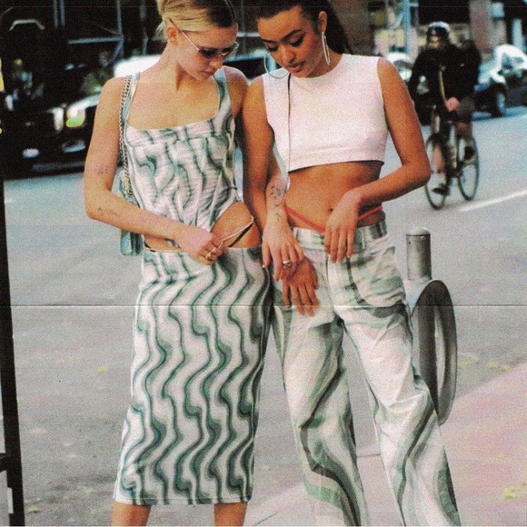 MIAOU Swerve Campbell Corset Set Moni Midi Slit Skirt Duo Set Sold Out - Picture 1 of 14